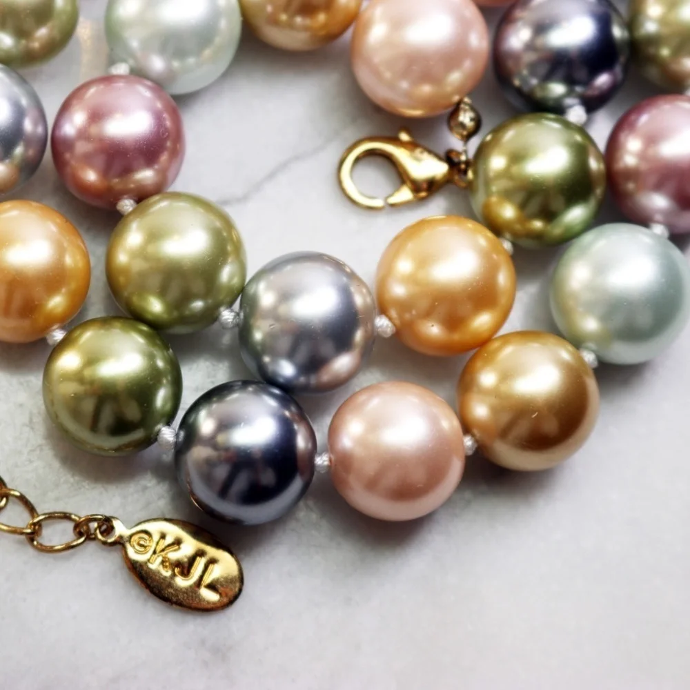 Kenneth Jay Lane Inaugural Pearl Parure - Necklace, Earrings & Bracelet 2009 EUC